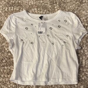 Cropped Embellished Women's Top